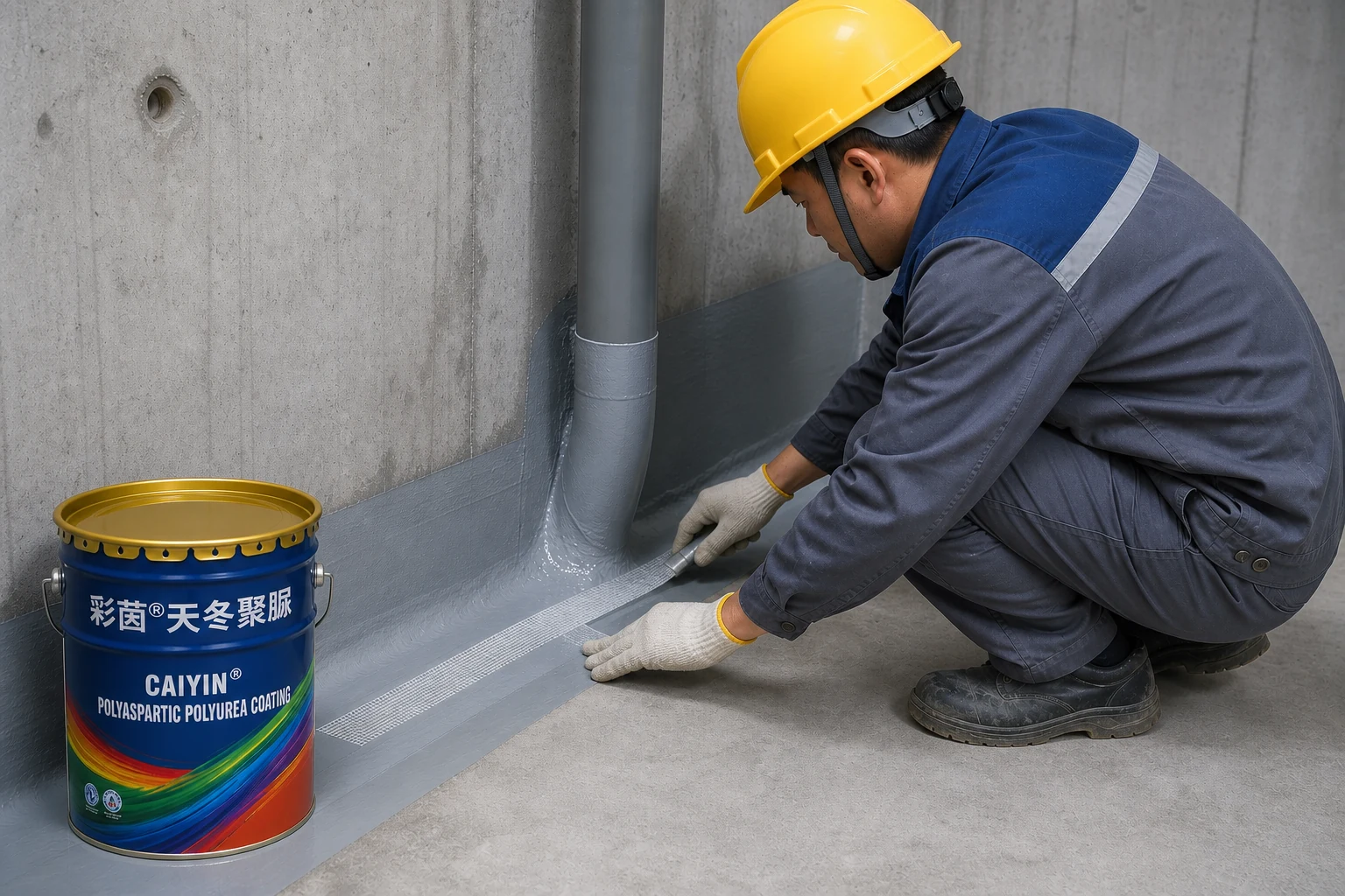 Construction staff put an enhanced cloth on the node.